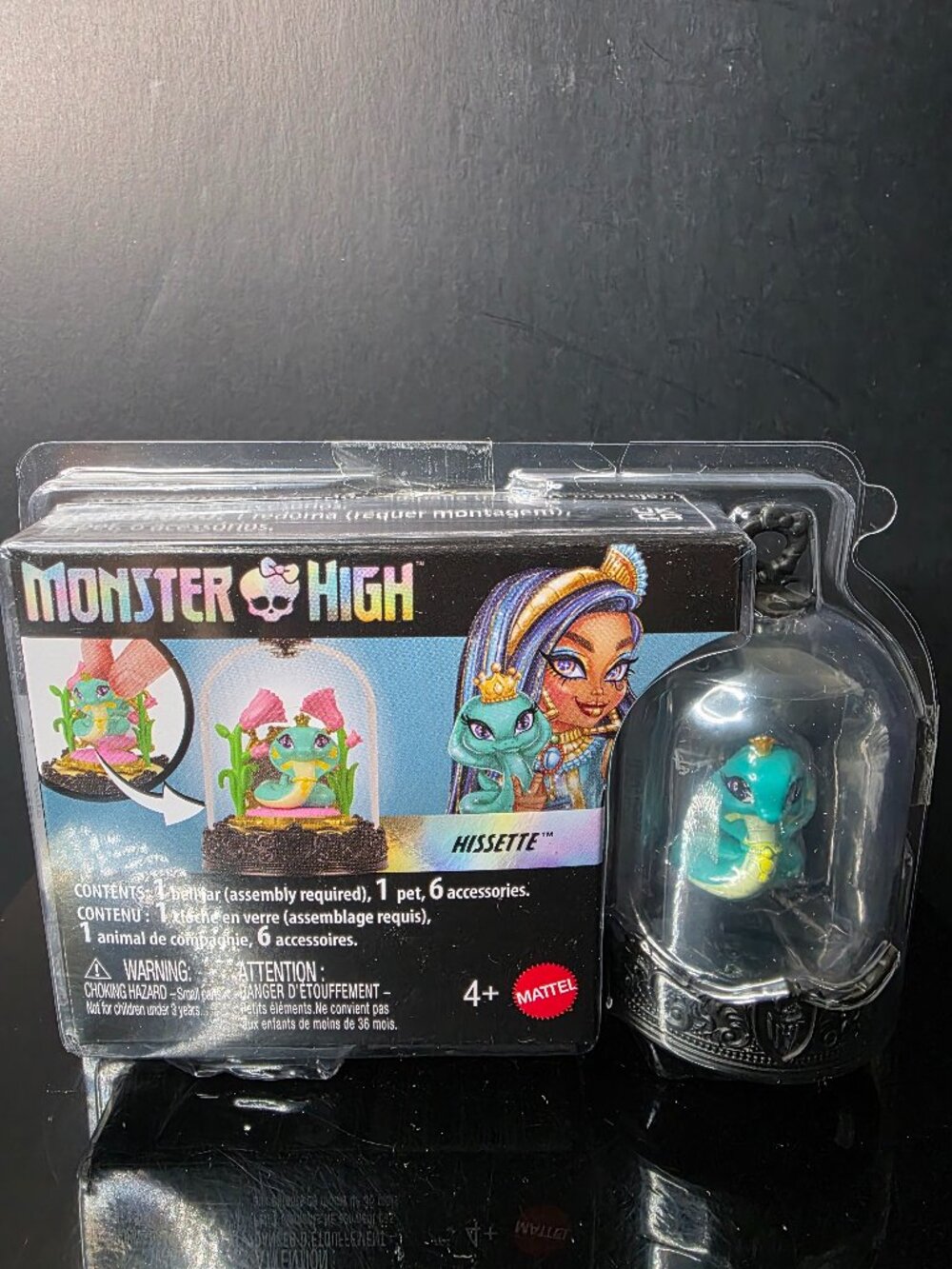 Monster High Hissette Pet Bell Jar Playset Mattel Mini Figure Cleo De Nile New